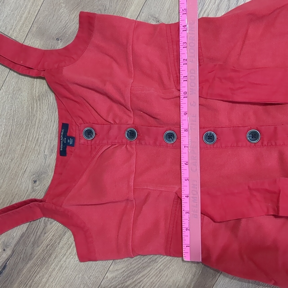 Banana Republic Cotton red midi Dress women's size 6 - Picture 6 of 11